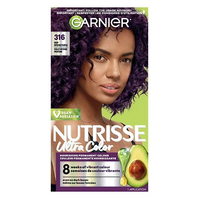 Garnier Nutrisse Ultra Color, Permanent Hair Dye, Vibrant  Long-Lasting Colour, 1 unit, Permanent hair dye