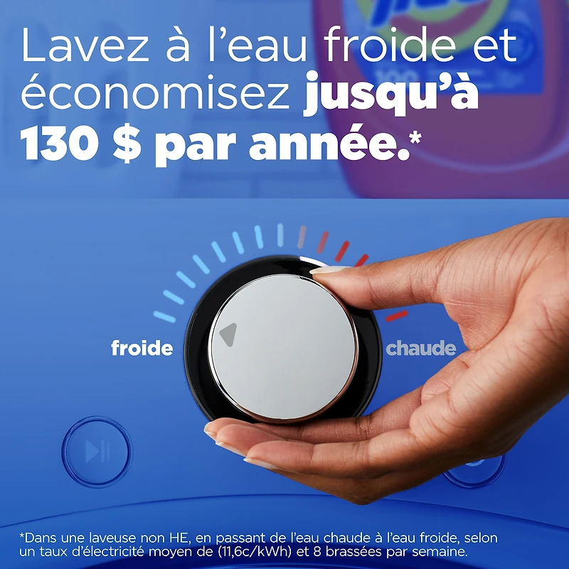 Détergent à lessive liquide Tide en eau froide, détergent liquide, parfum Bouquet d’iris, compatible avec les laveuses HE, 1 L, 25 brassées 1L