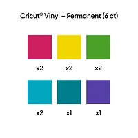 Cricut® Vinyl – Permanent, Summer Sampler (6 ct), Cricut® Vinyl – Permanent, Summer Sampler (6 ct)