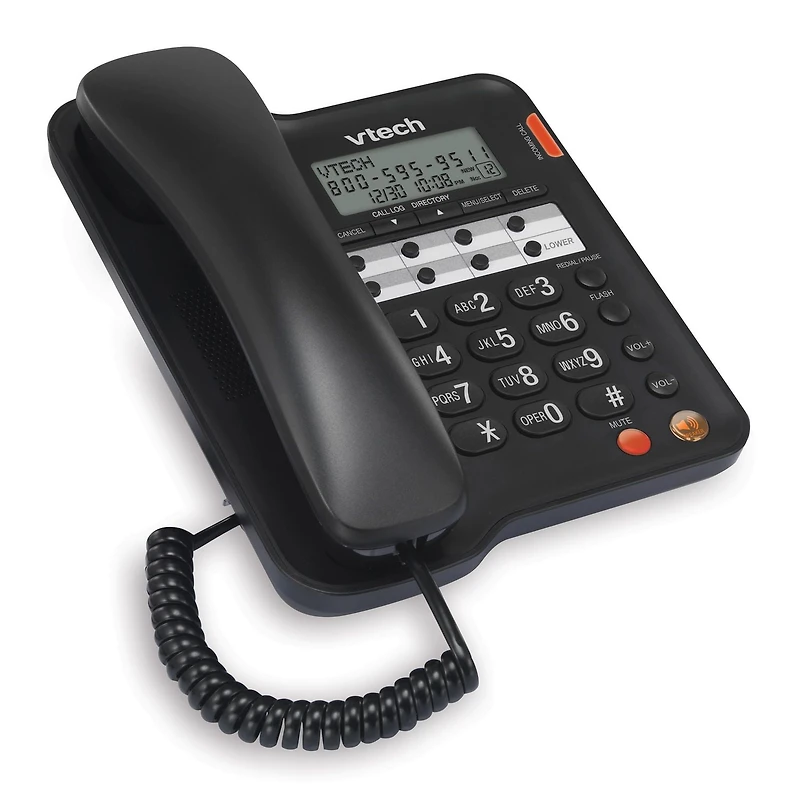 VTech CD1153-BK Corded Speakerphone with Caller ID - Black, CD1153-CID