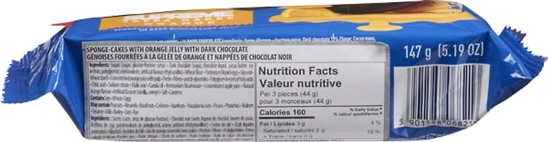 Gâteaux Jaffa Supreme Wedel Orange en Chocolat Noir, 147g