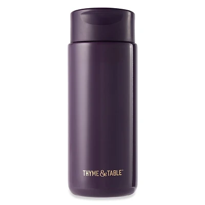 Thyme & Table Double Wall Insulated Stainless Steel Coffee Tumbler, 22oz Travel Mug, Purple