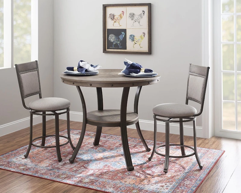 Trager Counter Table, Pewter