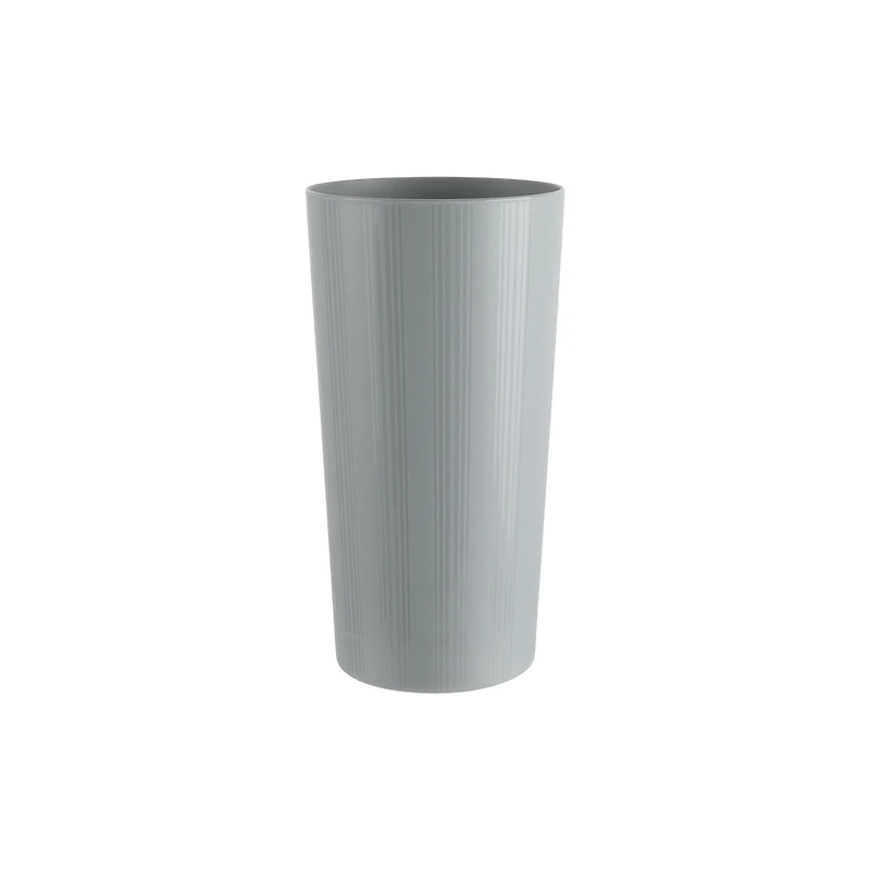 Mainstays Grey Round Plastic Tumbler, Stripe Etched, 26-Ounce