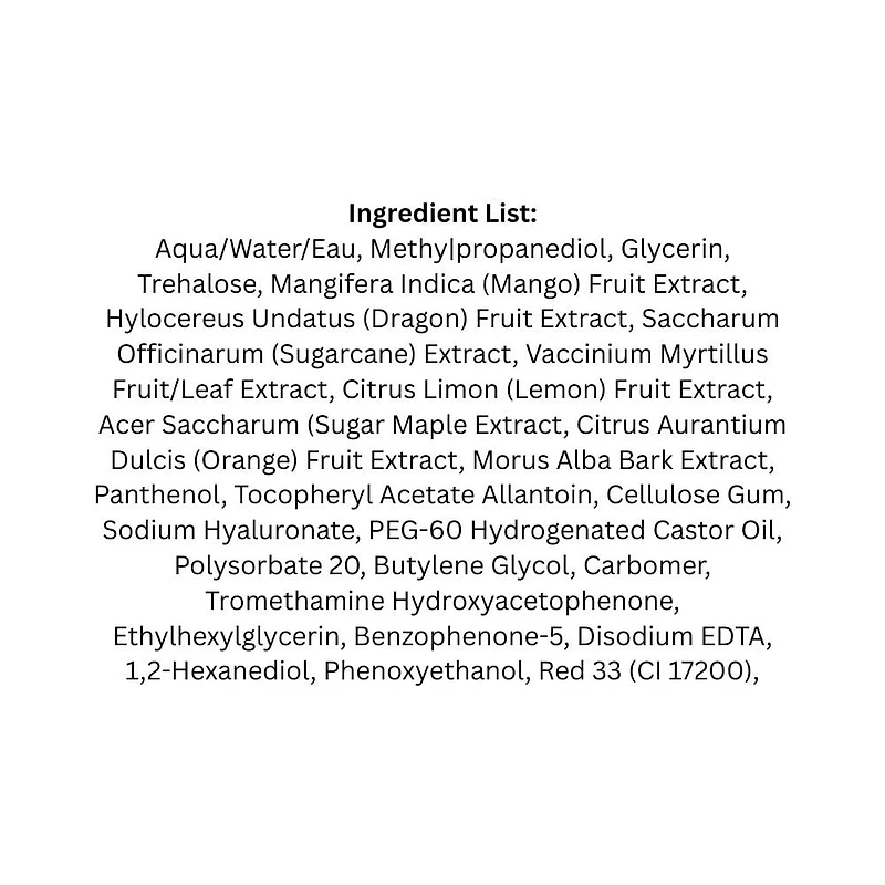 Masque gel à la mangue et au fruit du dragon iN.gredients - Hydratant et illuminateur Masque Gel Mangue Fruit du Dragon, 1 soin, Hydratant et Illuminateur