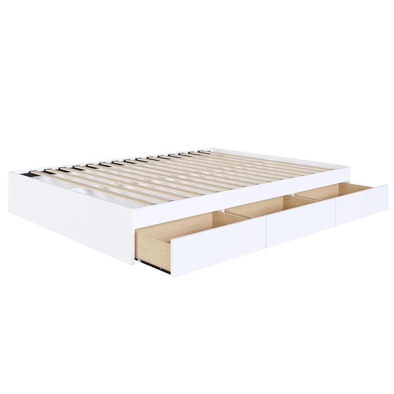 Nexera Aura 3 Drawer White Bed