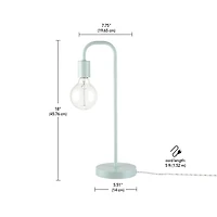 Lampe de table de 18 po Holden, menthe pâle mat