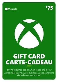 Xbox Live Gift Card $75 CAD Digital Download