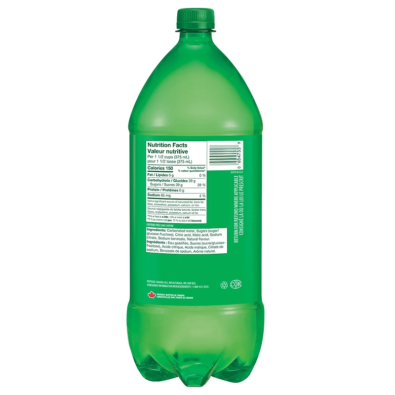 7UP Soft Drink Lemon Lime 2L, 2L