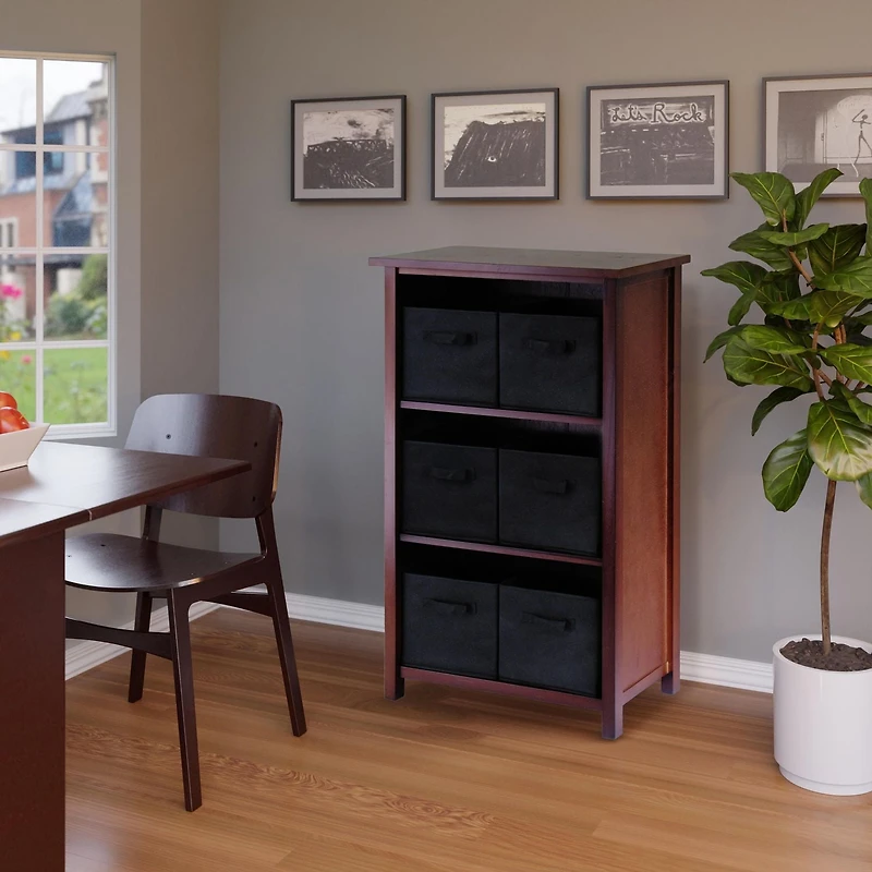 Winsome Capri 6pc Baskets in Black Finish