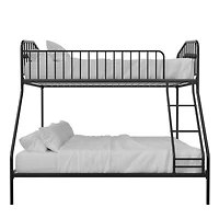 Lits superposés en métal Bushwick de Novogratz, une place/deux places, noir