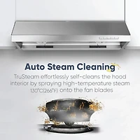 Pacific Hottes de cuisinière TruSteam SC81 de 30 po en acier inoxydable