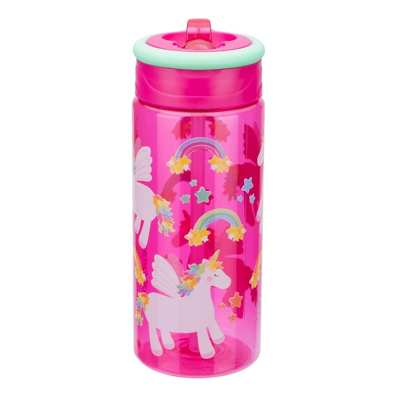 16 Fluid Ounce Skim Bottle - Star Unicorns BPA Bottle with Carrying Loop