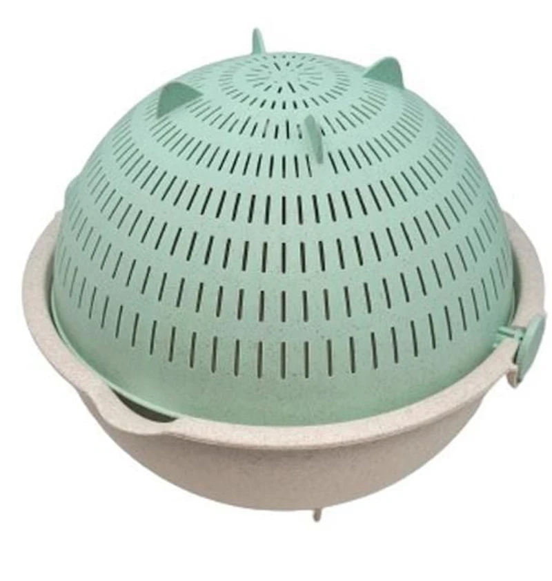 Sunwealth Eco Friendly 4.7L Multi-purpose Colander and Bowl Set, Ideal for picnic,straining, mixing, keep bugs away