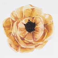 Toile embellie fleur orange 15,2 cm L x 15,2 cm H