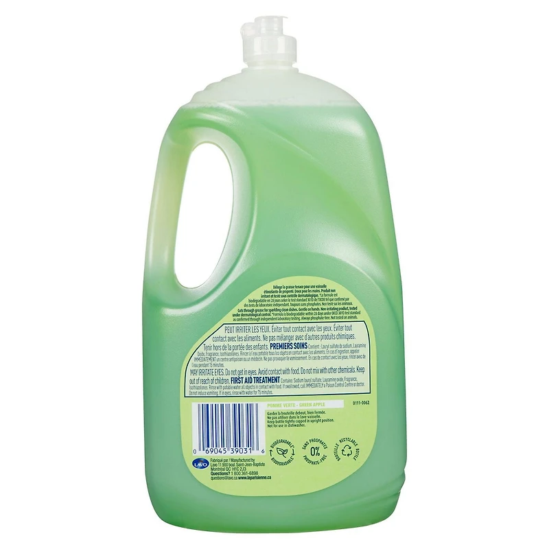 La Parisienne Liquid Dish Green Apple refill size 2.66L, Liquid Dish Green Apple 2.66L
