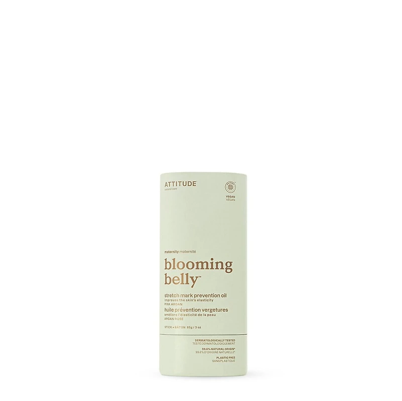 ATTITUDE blooming belly, Huile Prévention Vergetures, Argan Rose, 85 g