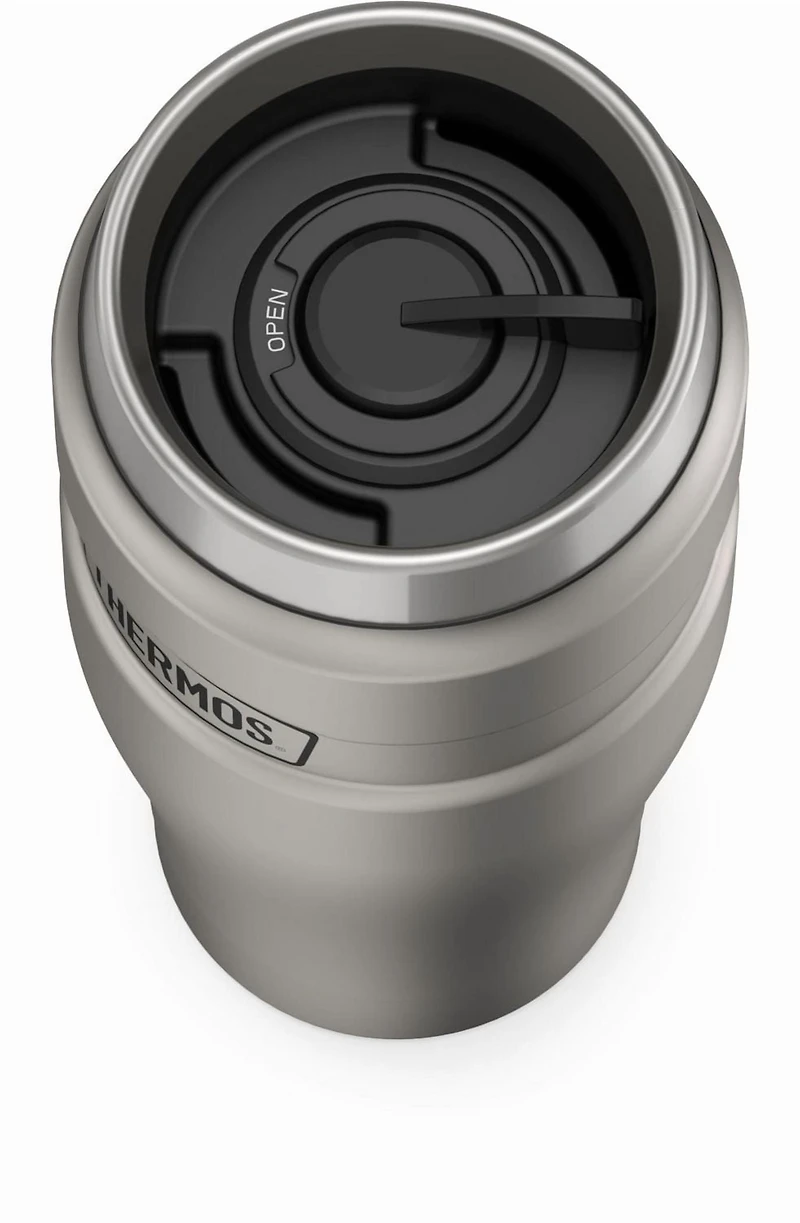 Thermos Stainless King Vacuum Insulated  Travel Tumbler, 470 ml, Matte Steel, 16OZ, Tumbler