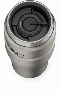 Thermos Stainless King Vacuum Insulated  Travel Tumbler, 470 ml, Matte Steel, 16OZ, Tumbler