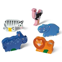 Melissa & Doug Safari Wooden Chunky Puzzle - 8 Pieces - FSC Certified