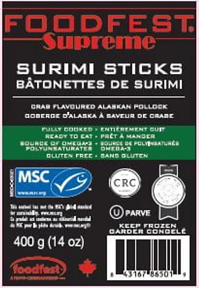 FOODFEST Surimi Sticks (Crab) 400g, Surimi Sticks (Crab)