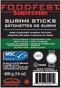 FOODFEST Surimi Sticks (Crab) 400g, Surimi Sticks (Crab)