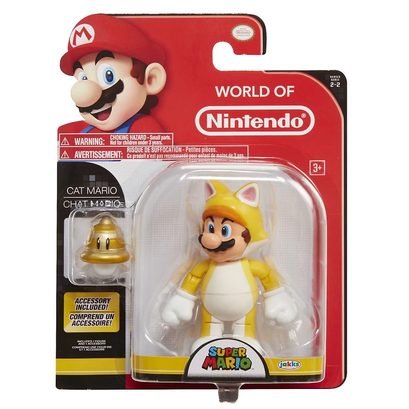 Figurine Mario le chat du Monde de Nintendo de 4 po