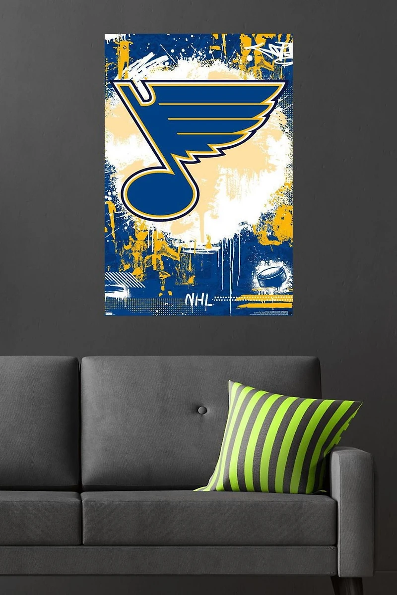 NHL St. Louis Blues - Maximalist Logo 23 Wall Poster, 22.375" x 34"