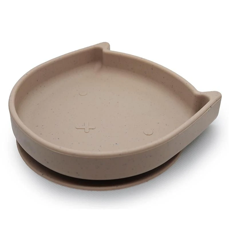 KU Silikitty Assiette en silicone sans dégâts  Toasted Almond