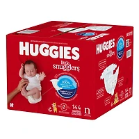Couches pour bébé Huggies Little Snugglers, paquet Mega Colossal, taille NB-5, paquet de 144 à 104 Tailles: N-5 | 144-104 Unités