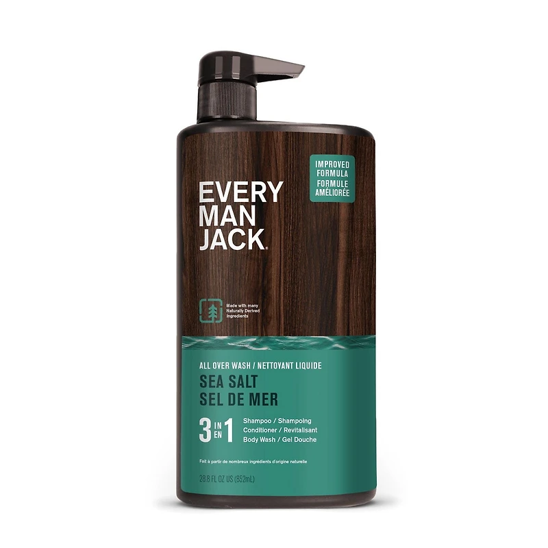 Every Man Jack 852ML 3 In 1 All Over Wash Sea Salt