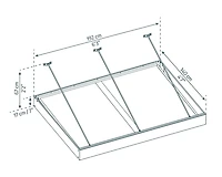 CANOPIA by PALRAM Sophia XL 5 ft. x 7 ft. Door Awning Kit - Grey Structure & Clear Panels