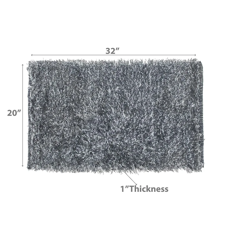 Coton Loom Bath Mat Gris 20X32