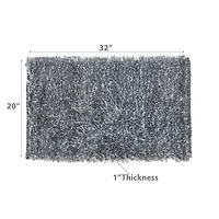 Coton Loom Bath Mat Gris 20X32