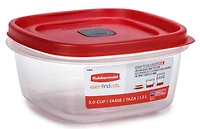 Rubbermaid Easy Find Lids 5 Cup Food Storage and Organization Container, Racer Red, 1.2L / 5 Cup
