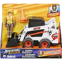 Ensemble de jeu Chargeur Bobcat roue libre Adventure Force avec figurine articulée et accessoires (5 pièces)