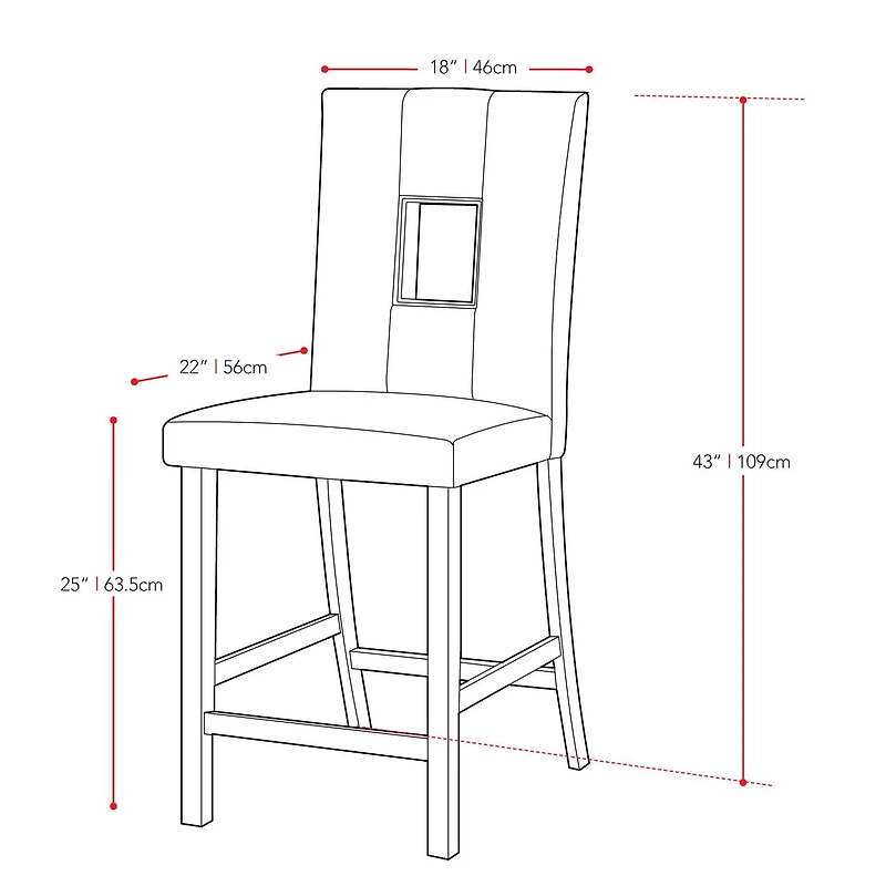 CorLiving Bistro Grey Sand Fabric Counter Height Dining Chairs