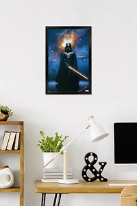 Star Wars: Saga - Vader in Space Wall Poster, 14.725" x 22.375" Framed