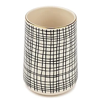 Thyme & Table Ceramic Utensil Holder, Cross Grid, Utensil Holder