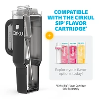 Gobelet All-Day StrawSipMC de Cirkul, 40 oz, carbone (noir)