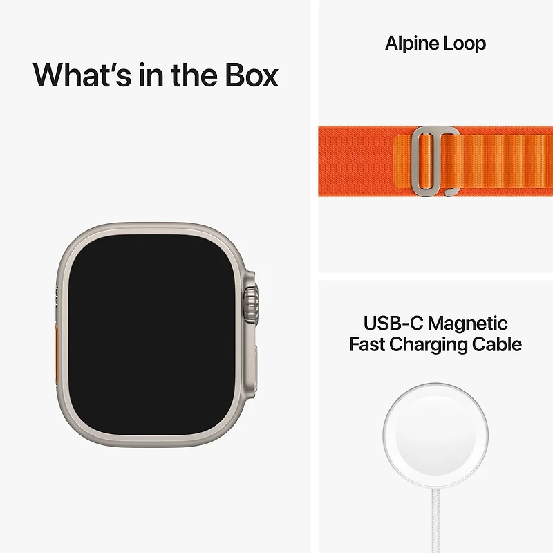Apple Watch Ultra  (GPS + Cellular) 49mm - Orange Bracelet Alpin