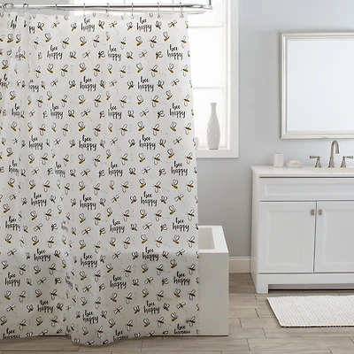 Bee Happy Shower Curtain