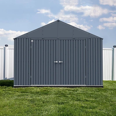 Arrow Elite 12 x 12 x 8 ft Anthracite Steel Storage Shed