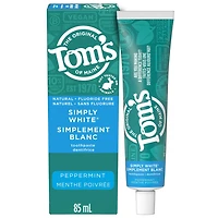 Dentifrice naturel Simplement blanc Menthe poivrée (sans fluorure) 85 ml