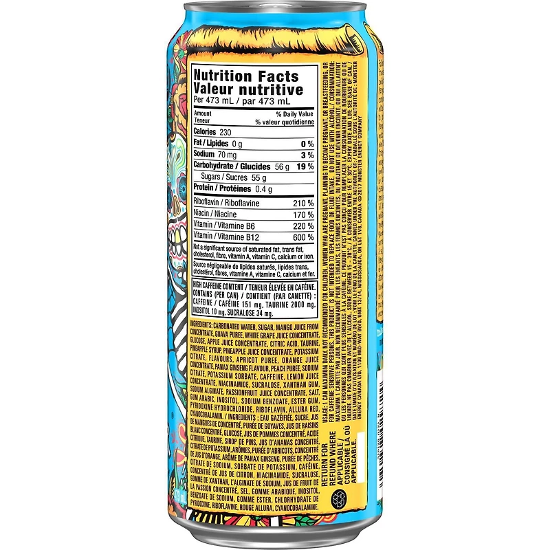 MONSTER ENERGY, Mango Loco, 473mL, Can
