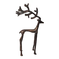 Renne en métal moulé avec finition brun brossé, 12,25", par Fraiche