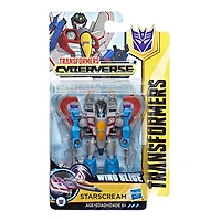 Transformers Bumblebee Cyberverse Adventures, figurine Action Attackers Starscream de 9,5 cm, classe Éclaireur, attaque répétable Wing Slice