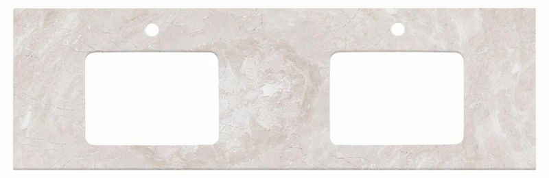 59-in. W  18.25-in. D Stone Top In Beige Color For 1 Hole Faucet AI-19227