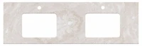 59-in. W  18.25-in. D Stone Top In Beige Color For 1 Hole Faucet AI-19227