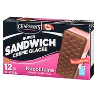 Chapman's Super Sandwich Neapolitan Ice Cream in a Box 12 x 120 ml